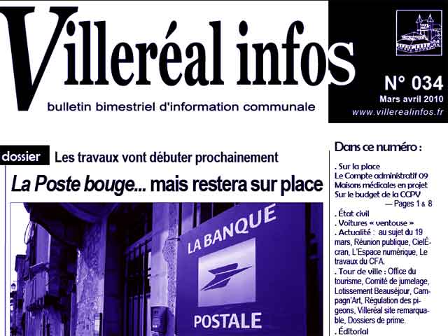 Le chantier de la Poste : dossier du N° 34 de Villeréal-Infos|Jean-Paul Epinette
