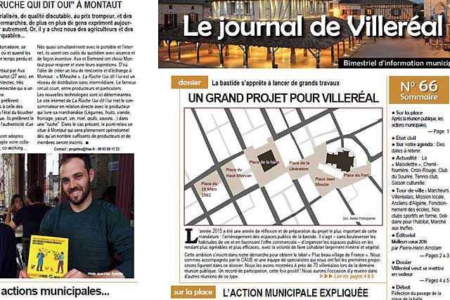 Le N°66 du Journal de Villeréal dévoile le projet de réhabilitation du coeur de la bastide.|Photo © Jean-Paul Epinette - icimedia@free.fr Le N°66 du Journal de Villeréal dévoile le projet de réhabilitation du coeur de la bastide.|Photo © Jean-Paul Epinette - icimedia@free.fr