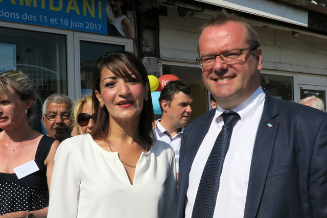 Olivier Damaisin député de Lot-et-Garonne et Farah Hamidani, sa suppléante.|Capture photo DR Olivier Damaisin député de Lot-et-Garonne et Farah Hamidani, sa suppléante.|Capture photo DR