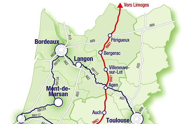 Axe de circulation majeur, la RN 21 nécessite d'être développée... - Illustration DR