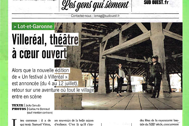 Le MAG de Sud Ouest consacre son cahier central à un Festival à Villeréal.|Illustration DR Le MAG de Sud Ouest consacre son cahier central à un Festival à Villeréal.|Illustration DR