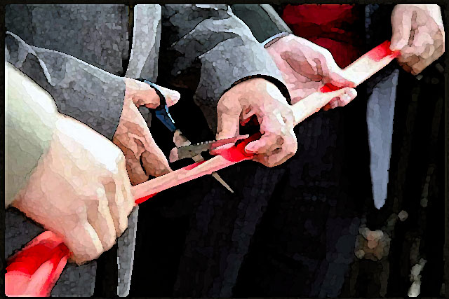 Le ruban officiel vient clore une des plus belles opérations d'aménagement de la bastide de Villeréal...|Illustration DR Le ruban officiel vient clore une des plus belles opérations d'aménagement de la bastide de Villeréal...|Illustration DR