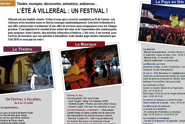 Au sommaire du JdV 81, le dossier sur le programme de l'été 2018.|Photo © jean-Paul Epinette - icimedia@free.fr Au sommaire du JdV 81, le dossier sur le programme de l'été 2018.|Photo © jean-Paul Epinette - icimedia@free.fr