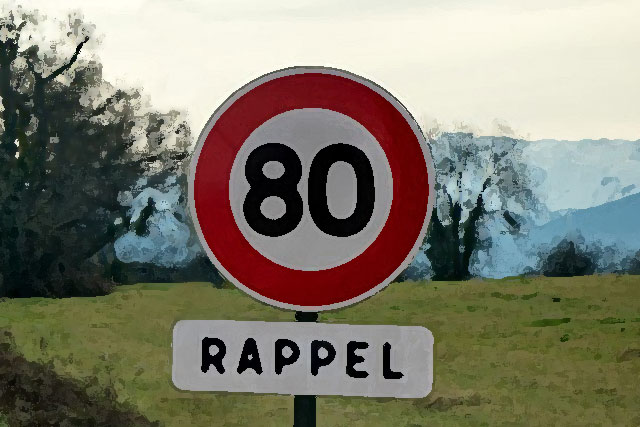 Dès dimanche 1er juillet, nous devrons rouler à 80 km/h...|Illustration DR Dès dimanche 1er juillet, nous devrons rouler à 80 km/h...|Illustration DR