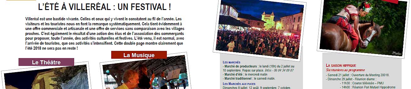 L'été à Villeréal : c'est un véritable festival qui commence ! - © jean-Paul Epinette - icimedia@free.fr L'été à Villeréal : c'est un véritable festival qui commence ! - © jean-Paul Epinette - icimedia@free.fr