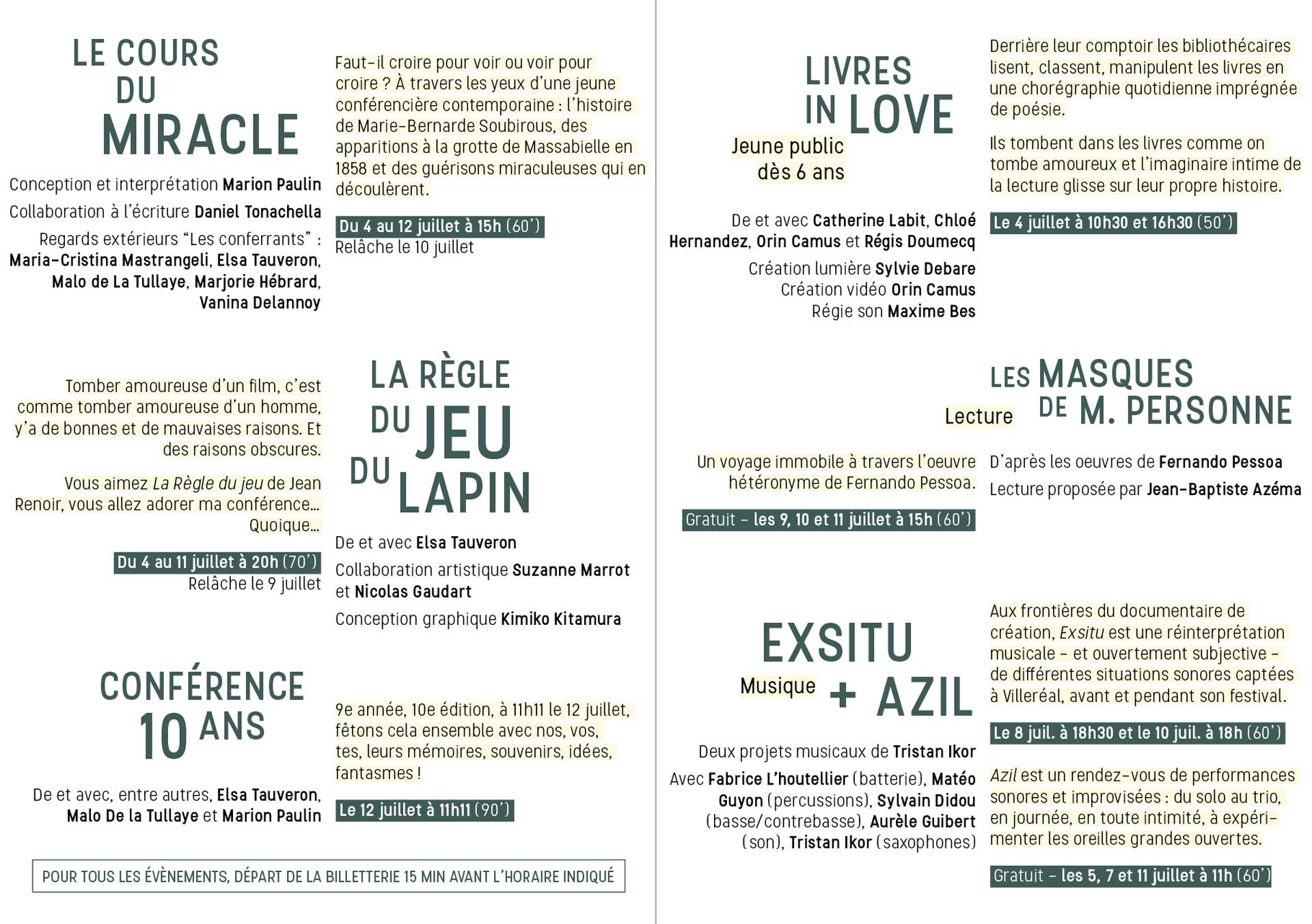 Le programme 2018 (Partie 2) - Le programme 2018 (Partie 2) -