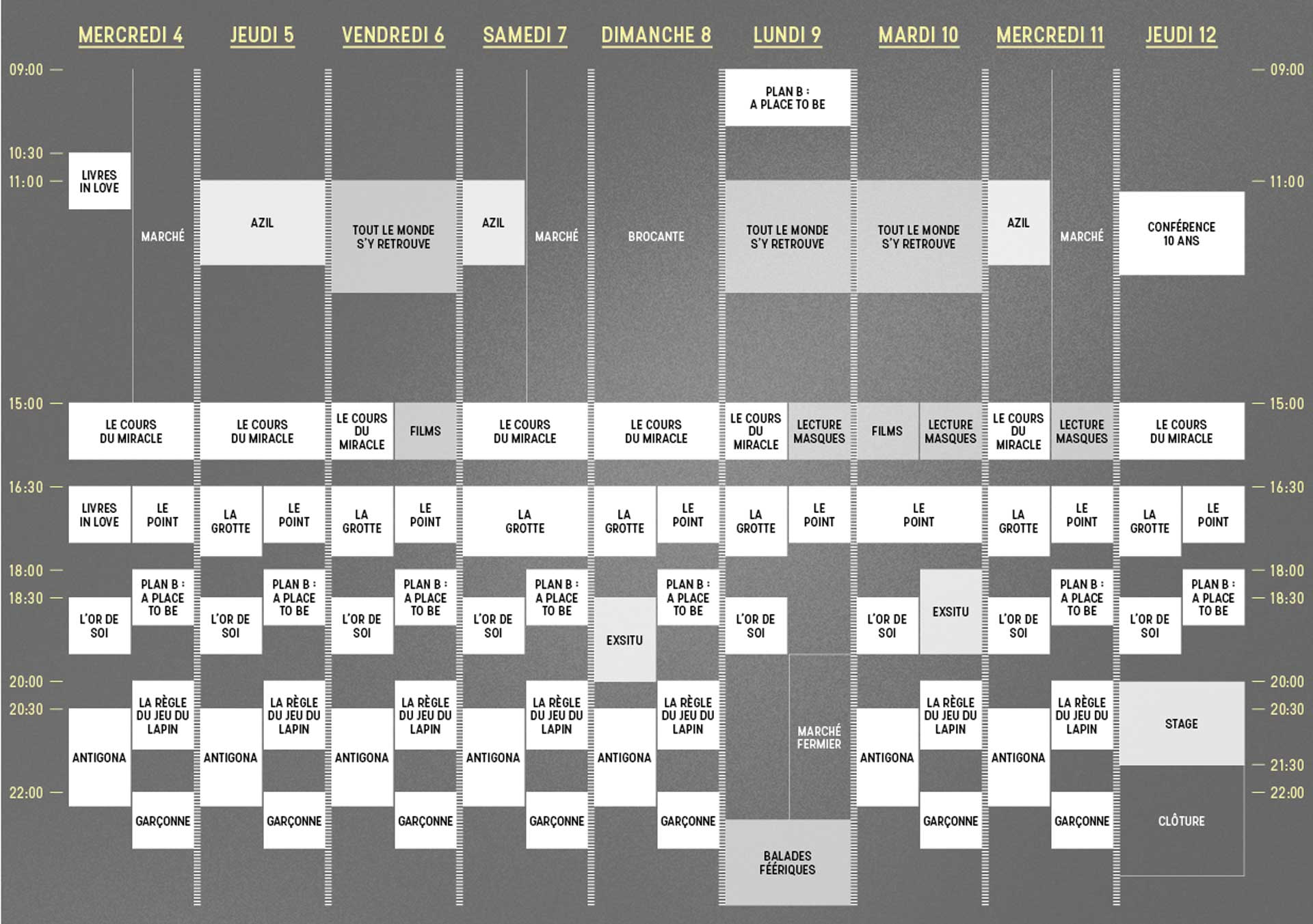 Le programme 2018 jour par jour - Le programme 2018 jour par jour -