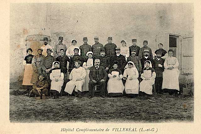 L'hospice, route de Dévillac, fit office d'hôpital complémentaire. - Coll. Jacques Laurière L'hospice, route de Dévillac, fit office d'hôpital complémentaire. - Coll. Jacques Laurière