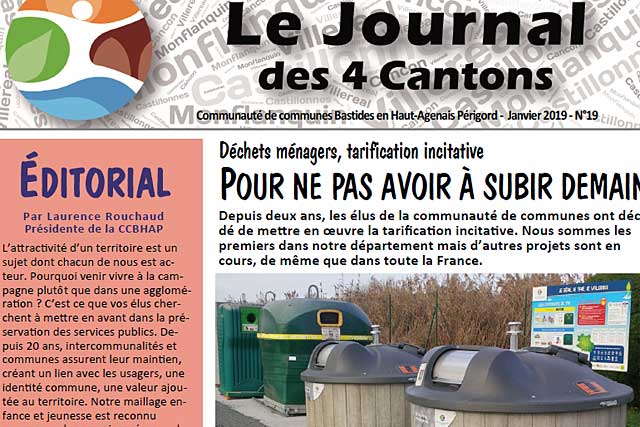 La réforme de la collecte et de la tarification des ordures ménagères est au coeur de ce nouveau numéro du journal communautaire...|Photo © Jean-Paul Epinette - icimedia@free.fr