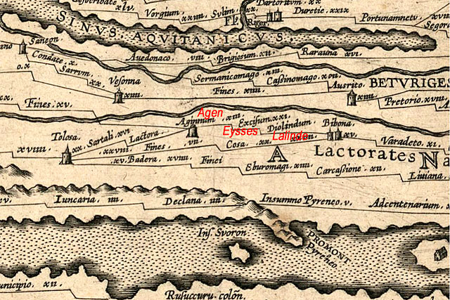 Voie antique, lo Camin d’Èissa – le Chemin d’Eysses, figure sur la table de Peutinger (4e s.) reliant Excisum (Eysses) à Diolindum (Lalinde).|BnF - Gallica Voie antique, lo Camin d’Èissa – le Chemin d’Eysses, figure sur la table de Peutinger (4e s.) reliant Excisum (Eysses) à Diolindum (Lalinde).|BnF - Gallica