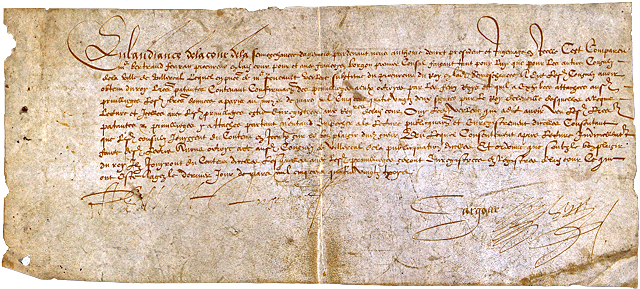 Les coutumes de la bastide de Villeréal. - L’un des rares manuscrits en notre possession prolongeant les privilèges jusqu’en 1592... - Photo © MémoireDeVilleréal.