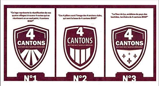 Logo du club : la proposition N°1 a recueilli une large majorité des suffrages... - Illustration DR Logo du club : la proposition N°1 a recueilli une large majorité des suffrages... - Illustration DR