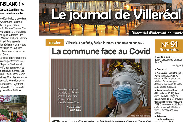 La commune face au Covid-19... Le Journal de Villeréal N°91|Photo © Jean-Paul Epinette. La commune face au Covid-19... Le Journal de Villeréal N°91|Photo © Jean-Paul Epinette.