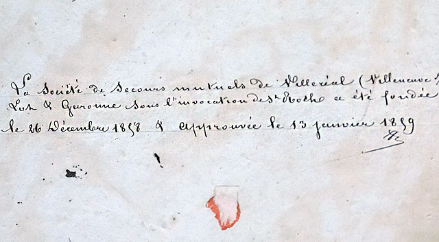 Au lendemain de Noël 1858, des Villeréalais fondent leur Société de Secours Mutuels. - | Mémoire de Villeréal, Droits réservés