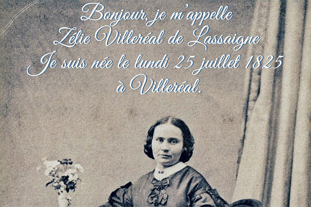 Zélie en majesté accueillait les visiteurs de l'Exposition Mémoire de Villeréal à l'occasion de la célébration des 750 ans de la Bastide de Villeréal. - | Mémoire de Villeréal, Droits réservés