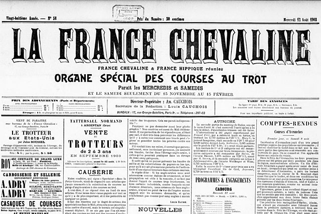 La France Chevaline du 12 août 1903 |Gallica-BnF & Mémoire de Villeréal