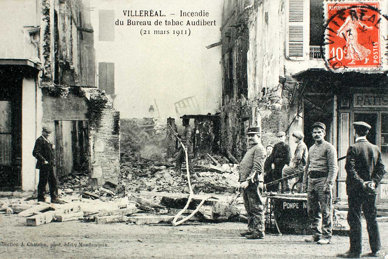L'incendie du tabac Audibert, en mars 1911, a marqué les esprits. Le budget municipal en témoigne. - | Mémoire de Villeréal, coll. Jacques Laurière. L'incendie du tabac Audibert, en mars 1911, a marqué les esprits. Le budget municipal en témoigne. - | Mémoire de Villeréal, coll. Jacques Laurière.